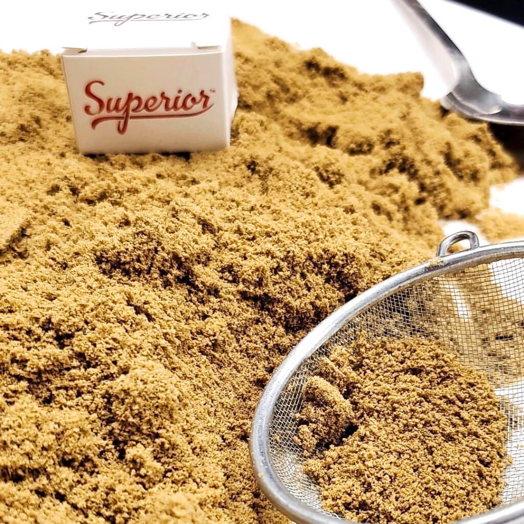 image of kief being strained